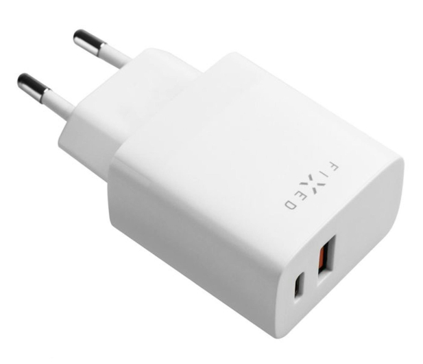 FIXED Ładowarka sieciowa 20W 1xUSB-A 1xUSB-C biały - 1342429 - zdjęcie